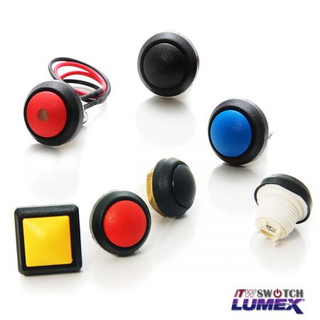 Interruptores tipo botão de efeito Hall de 12 mm - Interruptores impermeáveis ​​de estado sólido de 12 mm
